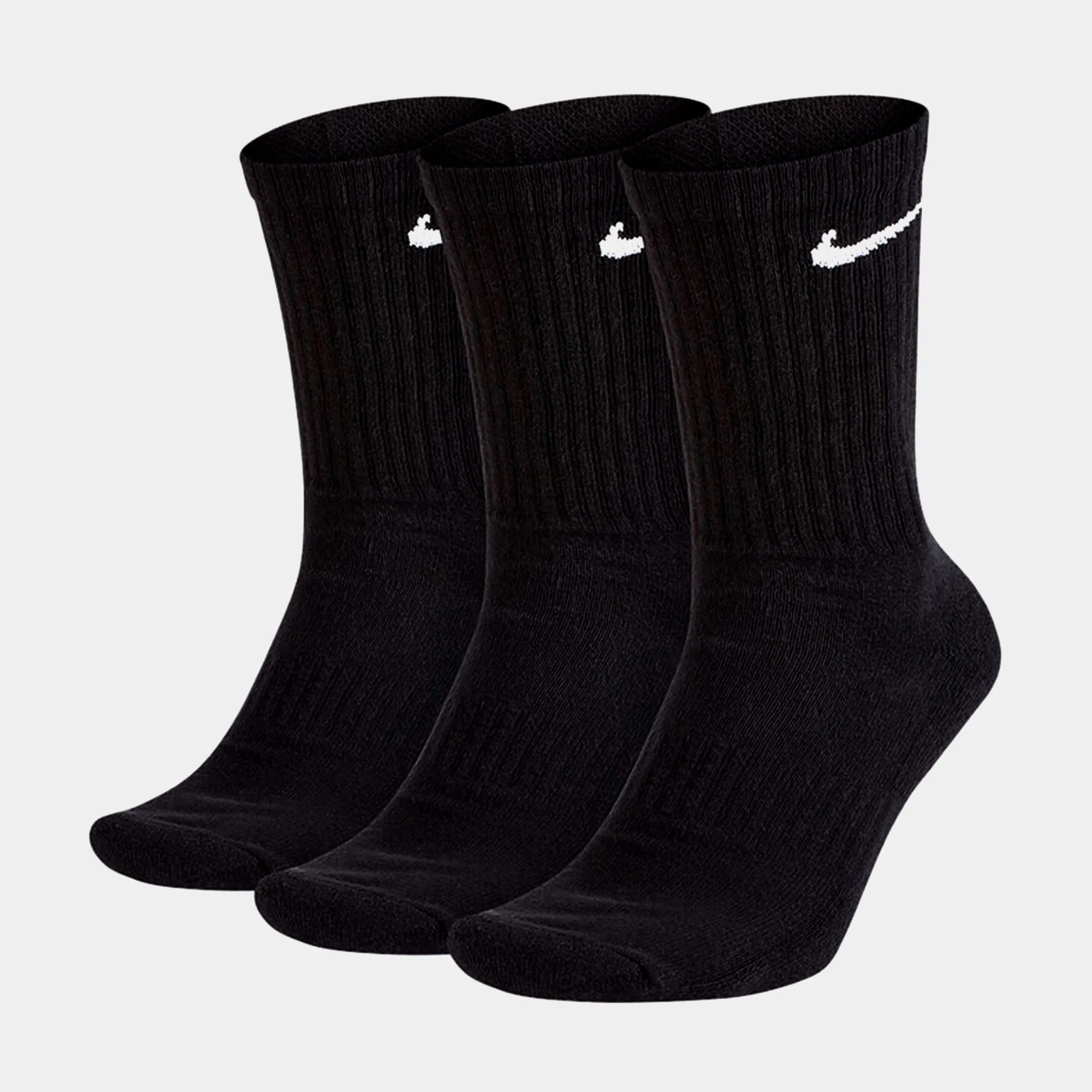 3 Pack Everyday Crew Mens Socks (Black)