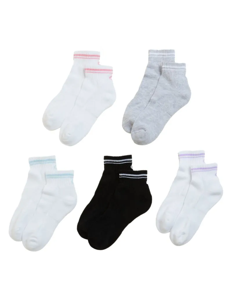 5pk Cotton Rich Ankle High Socks