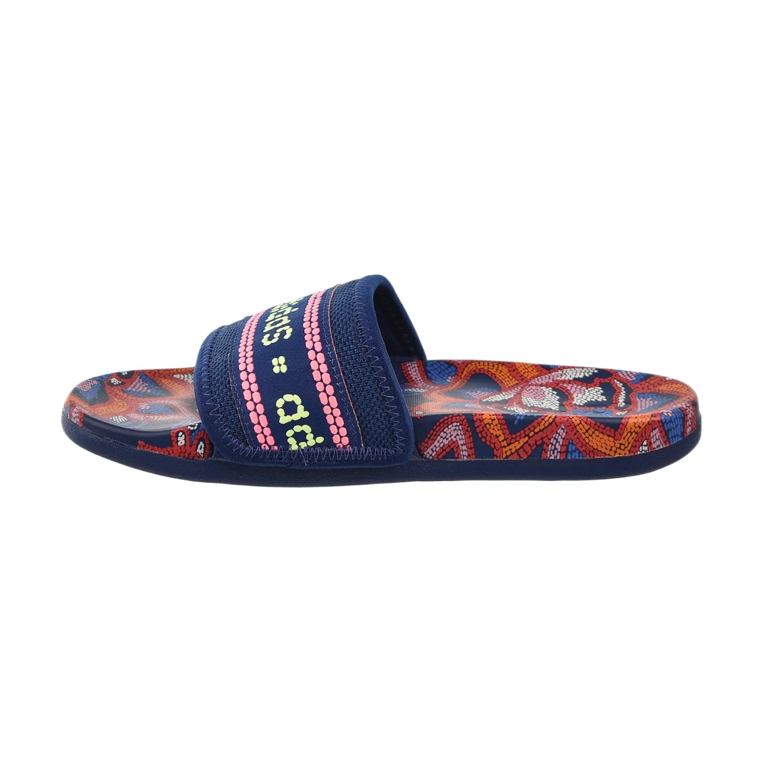 Adidas Adilette Comfort Women's Slides Mystery Blue-Hi-Res Yellow