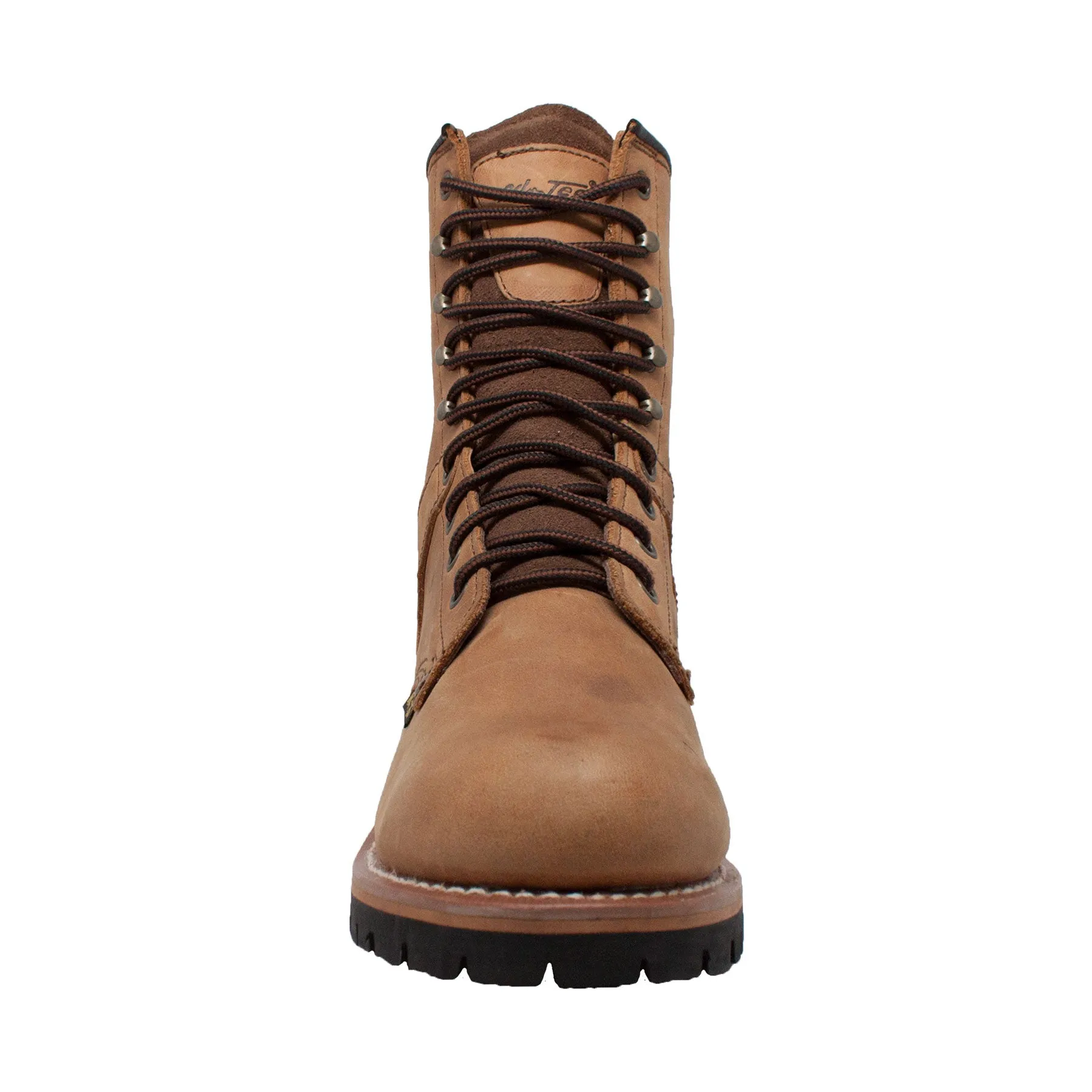 AdTec Mens Brown 9in Logger Crazy Horse Leather