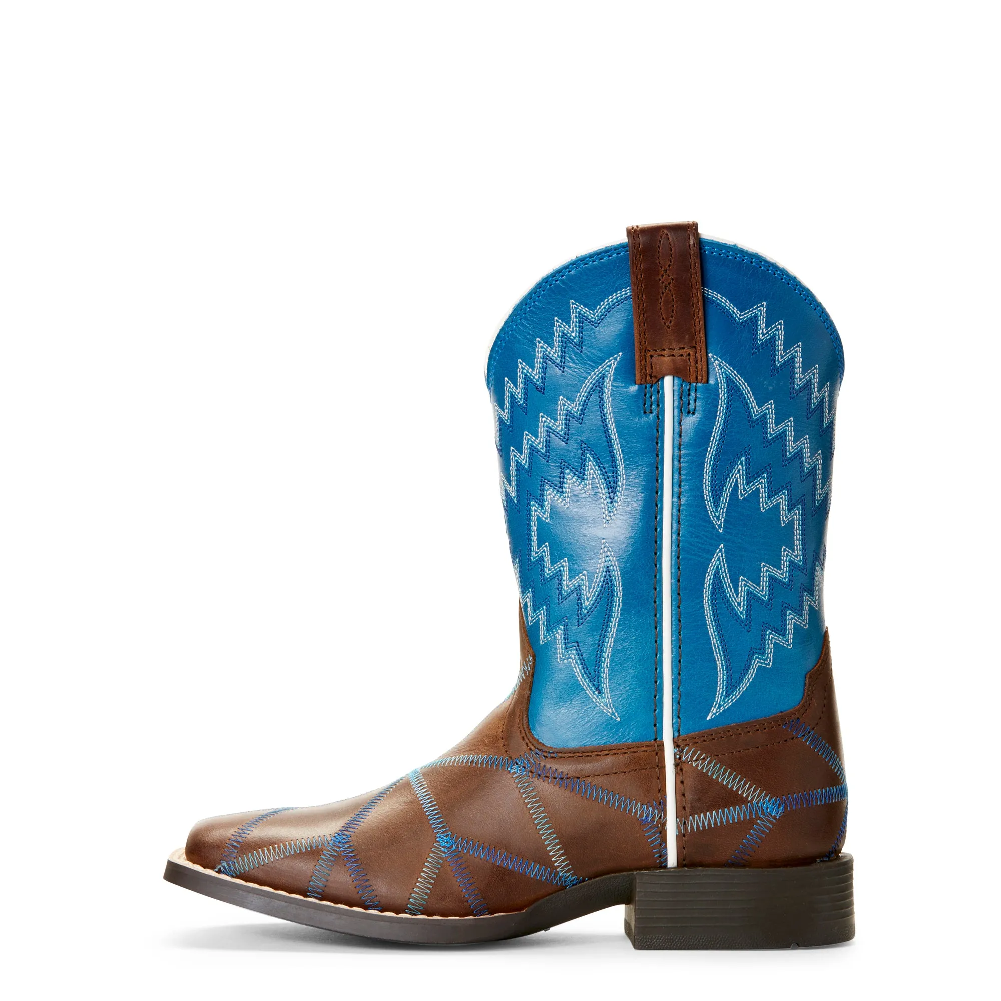 Ariat Kid's Twisted Tycoon Brown & Blue Western Boots