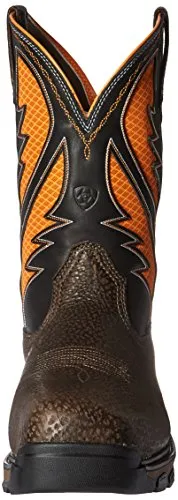 ARIAT Men's Intrepid Venttek Composite Toe Work Boot, Cocoa Brown/Work Orange, 9 Wide