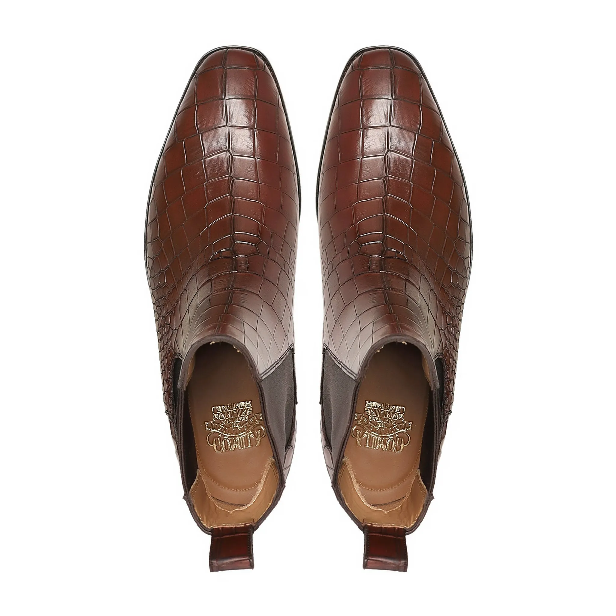 BARDAN - BROWN CROCODILE CHELSEA