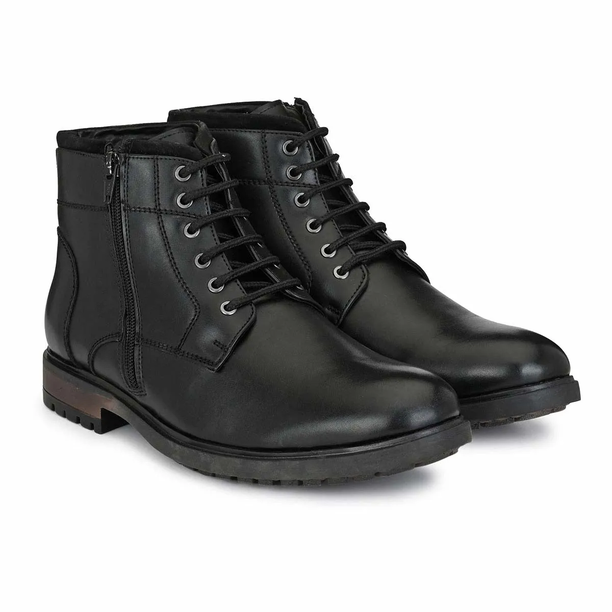 Black Duo Style Lace Up boots