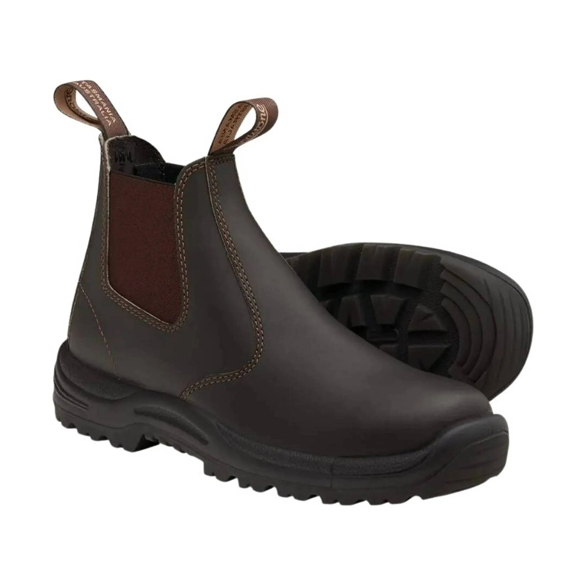 Blundstone Men`s Work Safety Boot Soft Toe - Stout Brown