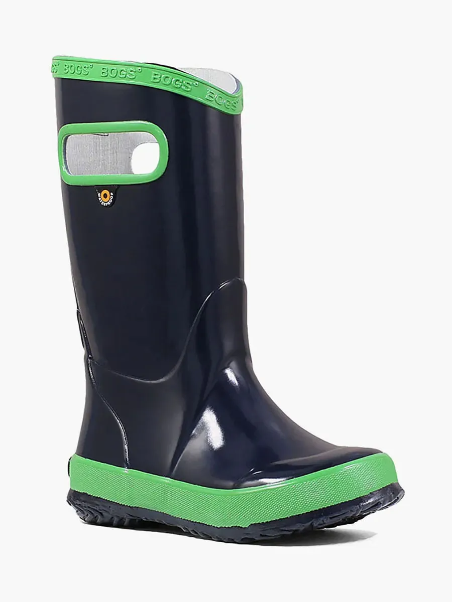 Bogs- Kid's Rain Boots Navy/Green 71326-411