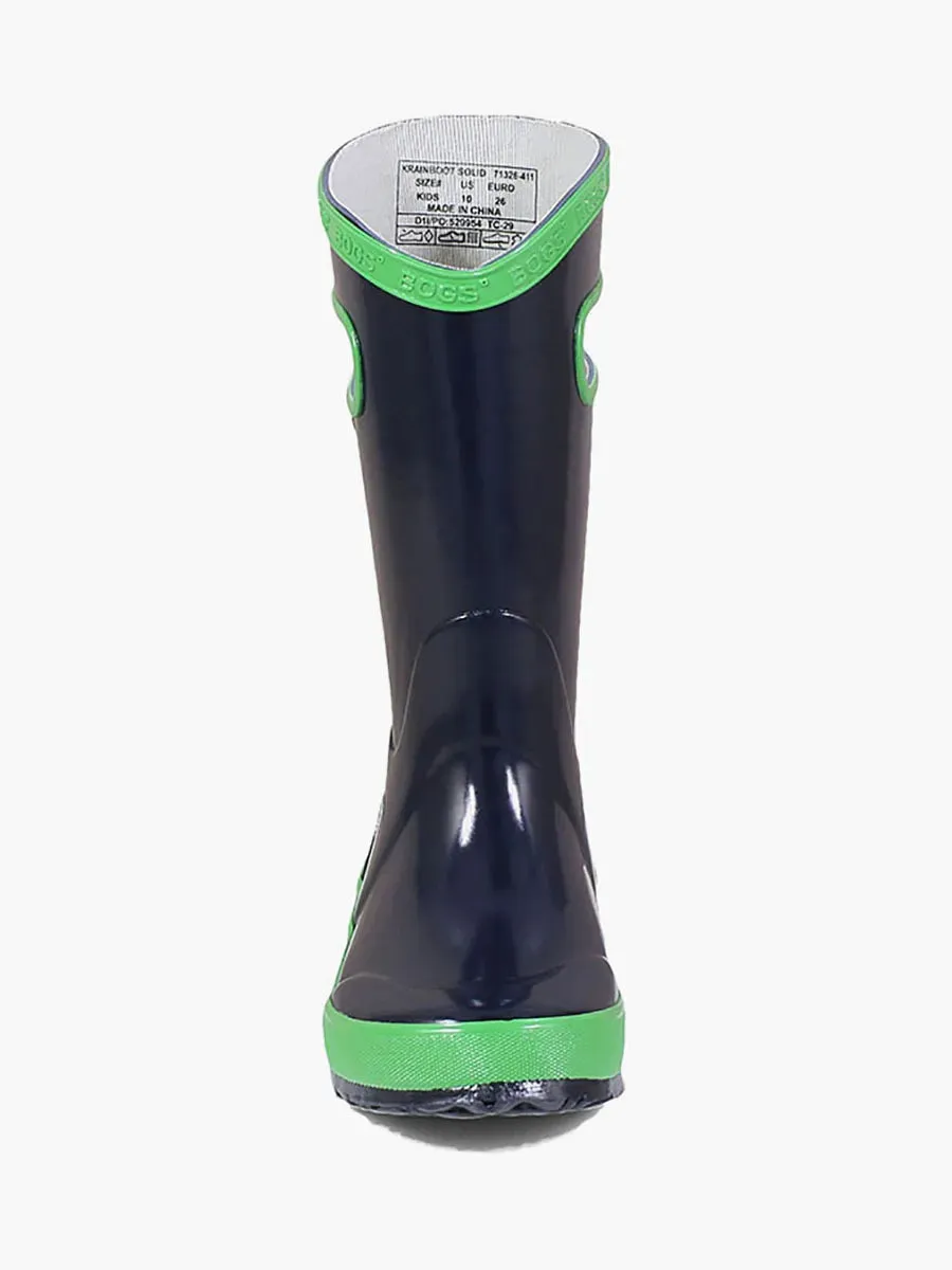 Bogs- Kid's Rain Boots Navy/Green 71326-411