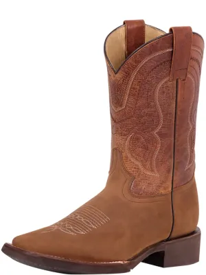 Botas Vaqueras Rodeo Clasicas de Piel Genuina para Hombre 'El General' - ID: 43011