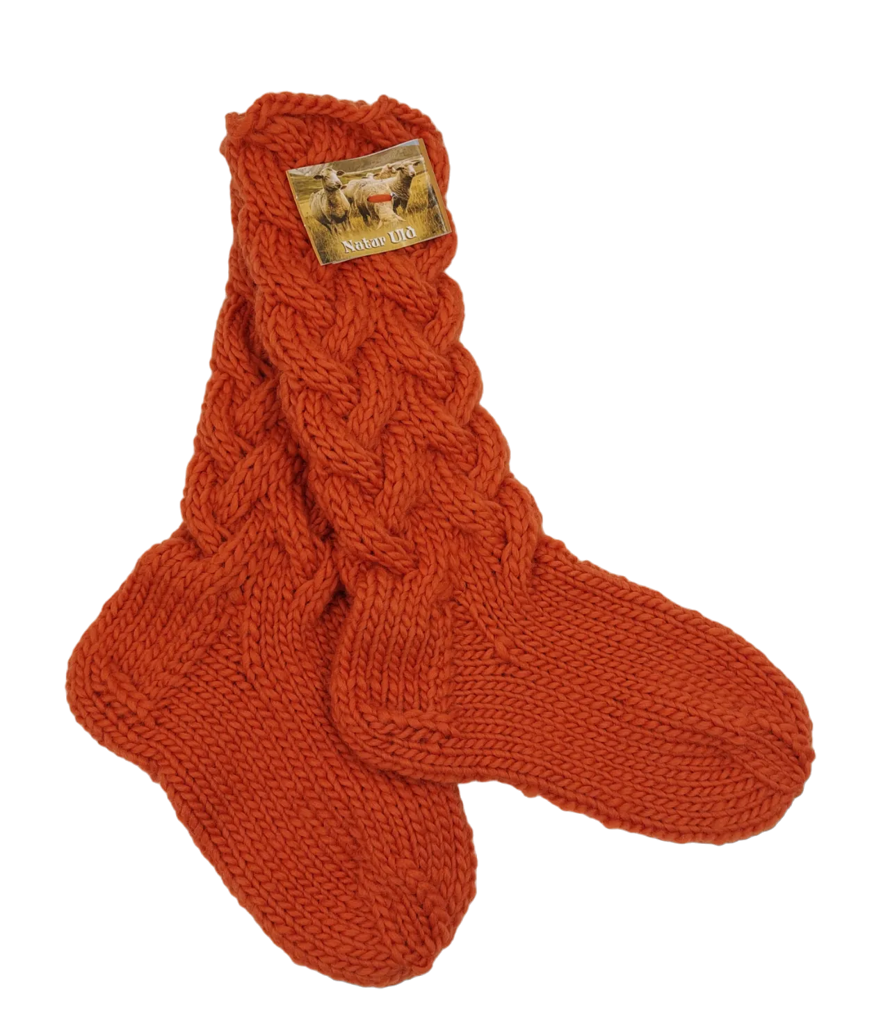 By Seija - Wool Sock Orange M