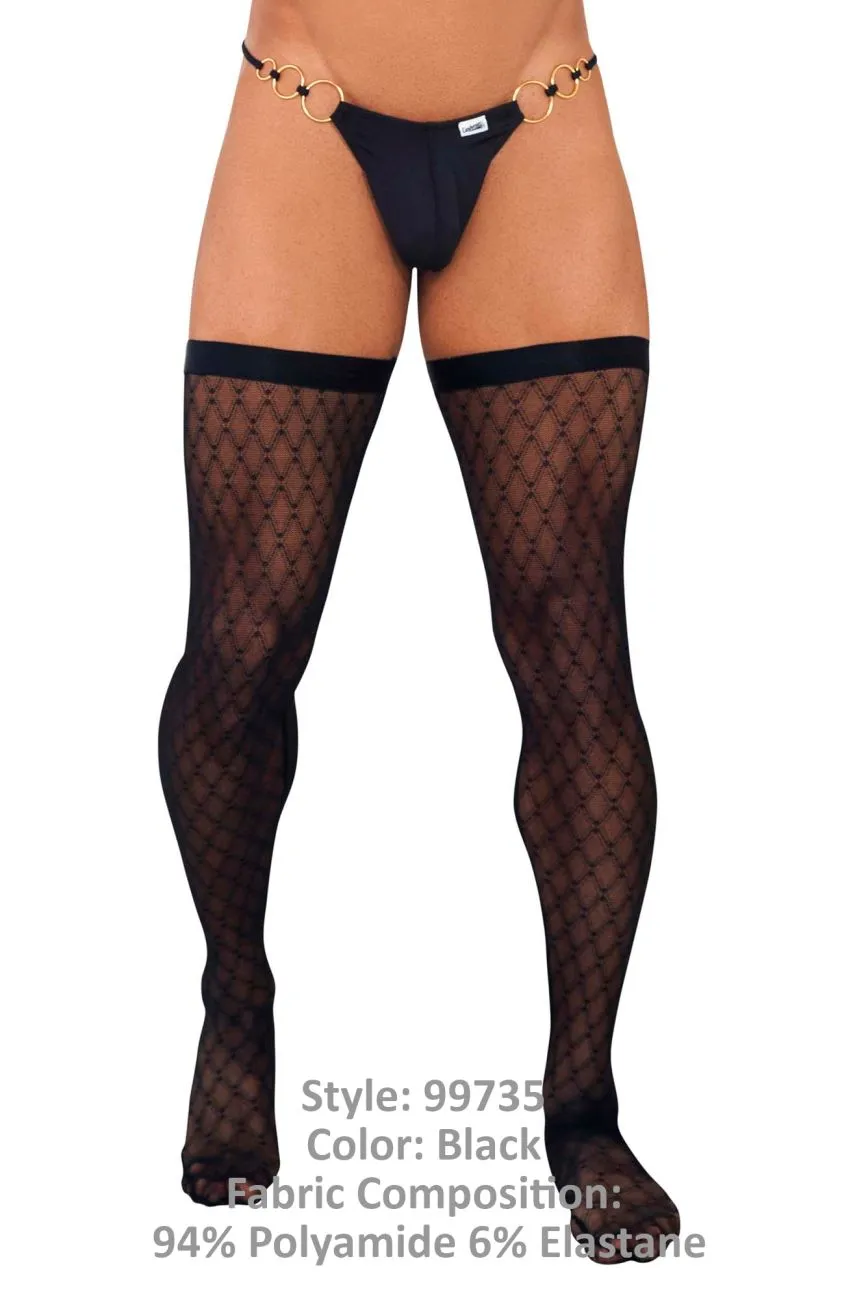 CandyMan Mesh Thigh Highs