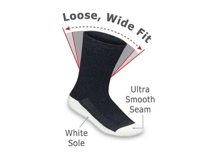 Casual/Dress Diabetic Socks - Black