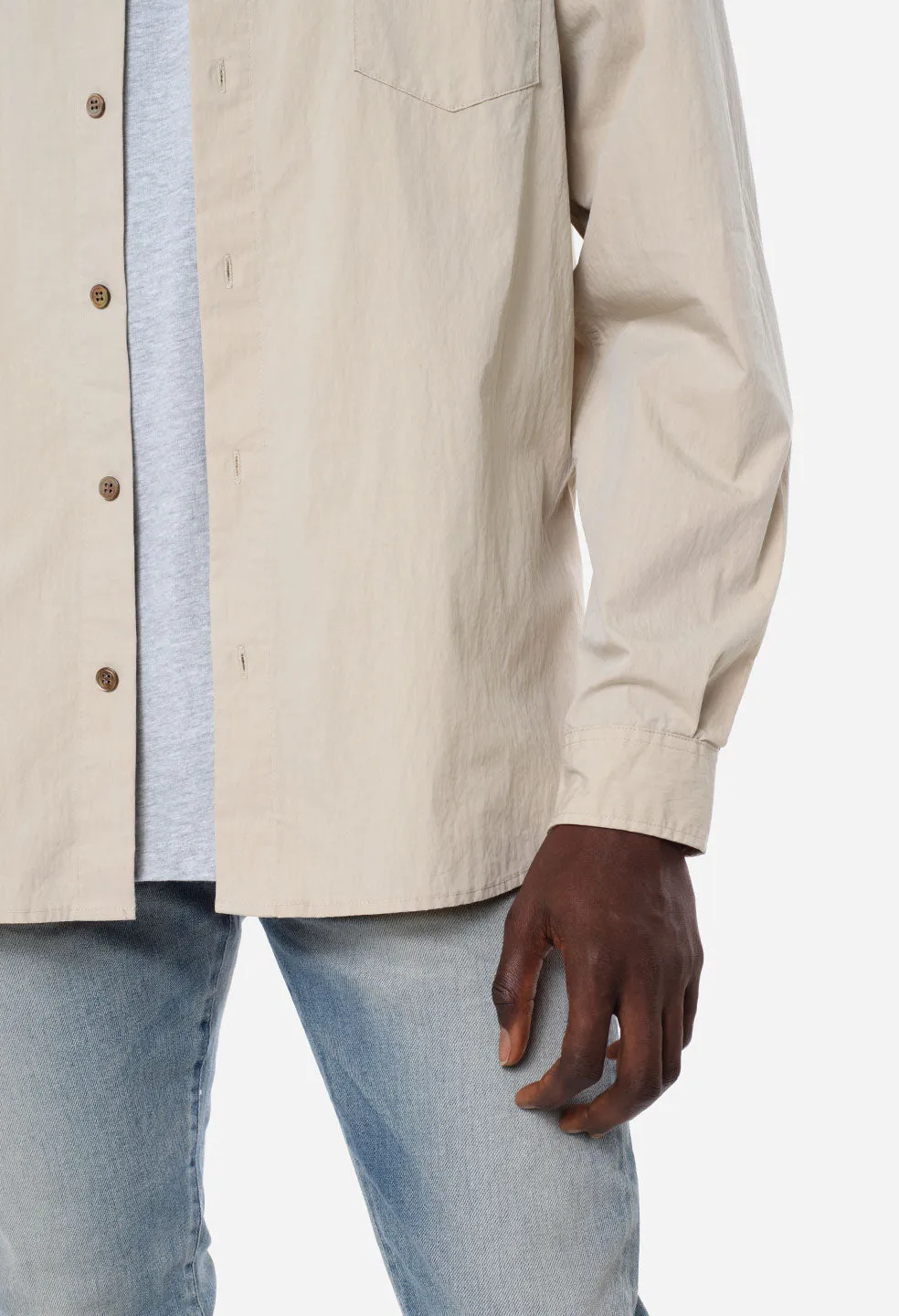 Cloak Button Up / Tan