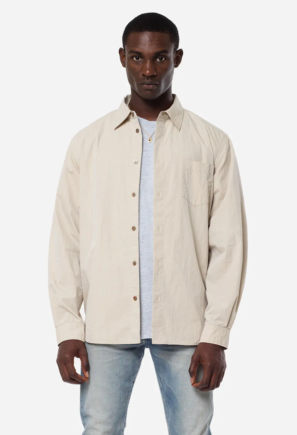 Cloak Button Up / Tan