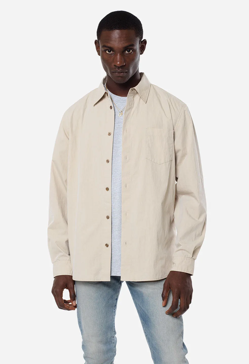 Cloak Button Up / Tan