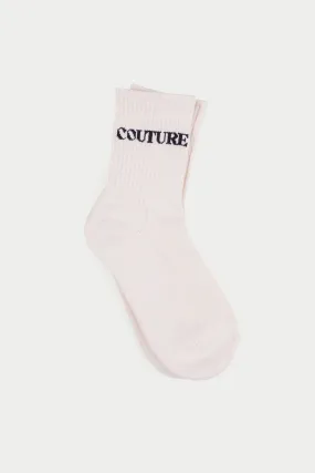 COPYRIGHT SPORTS SOCK - BEIGE