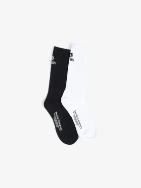 Cortex 2 Pack Sock - Black - White