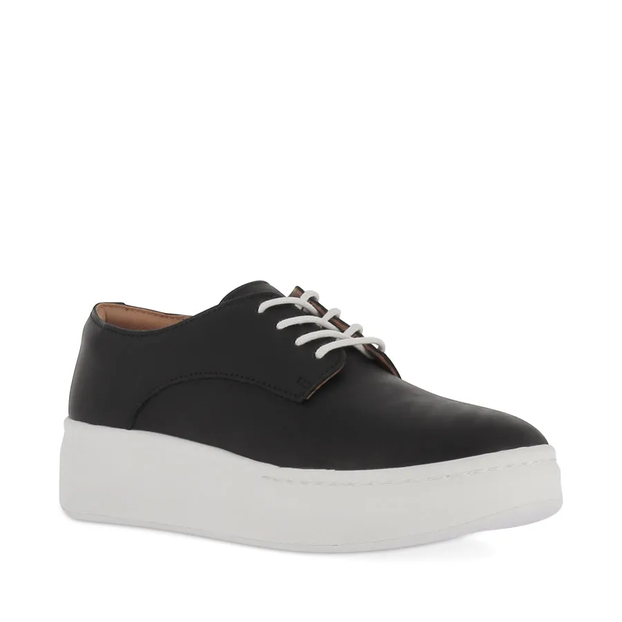 DERBY CITY LACEUP - BLACK LEATHER