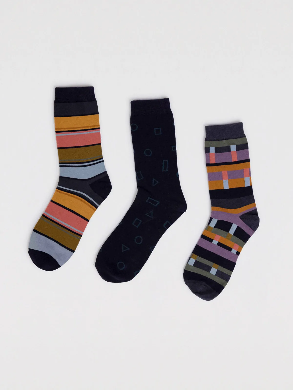 Dillon Organic Cotton Pack Of Socks - Multi