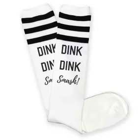 Dink Dink Smash Pickleball Knee High Socks for Her