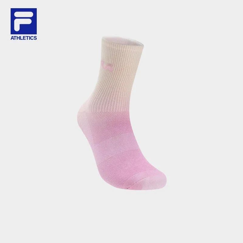 FILA CORE ATHLETICS FITNESS Women Middle Socks (Light Pink / Turquoise)