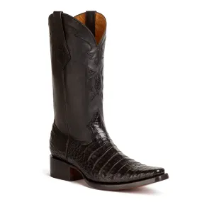 Gavel Men's Vicente Caiman Belly Cut Spanish Toe Boot - Black