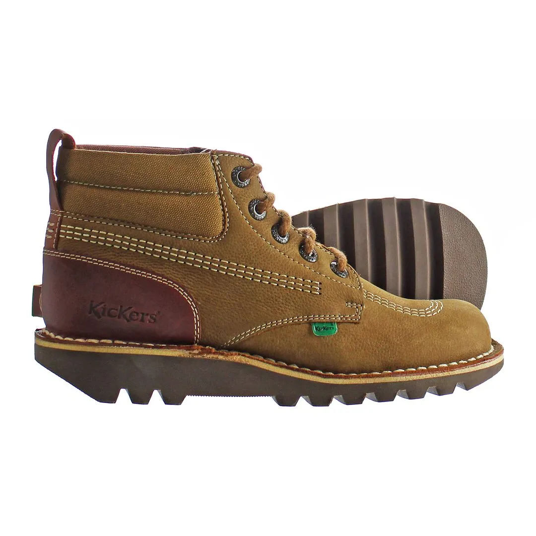 Kickers Kick Hi Mash Up Mens Brown Boots