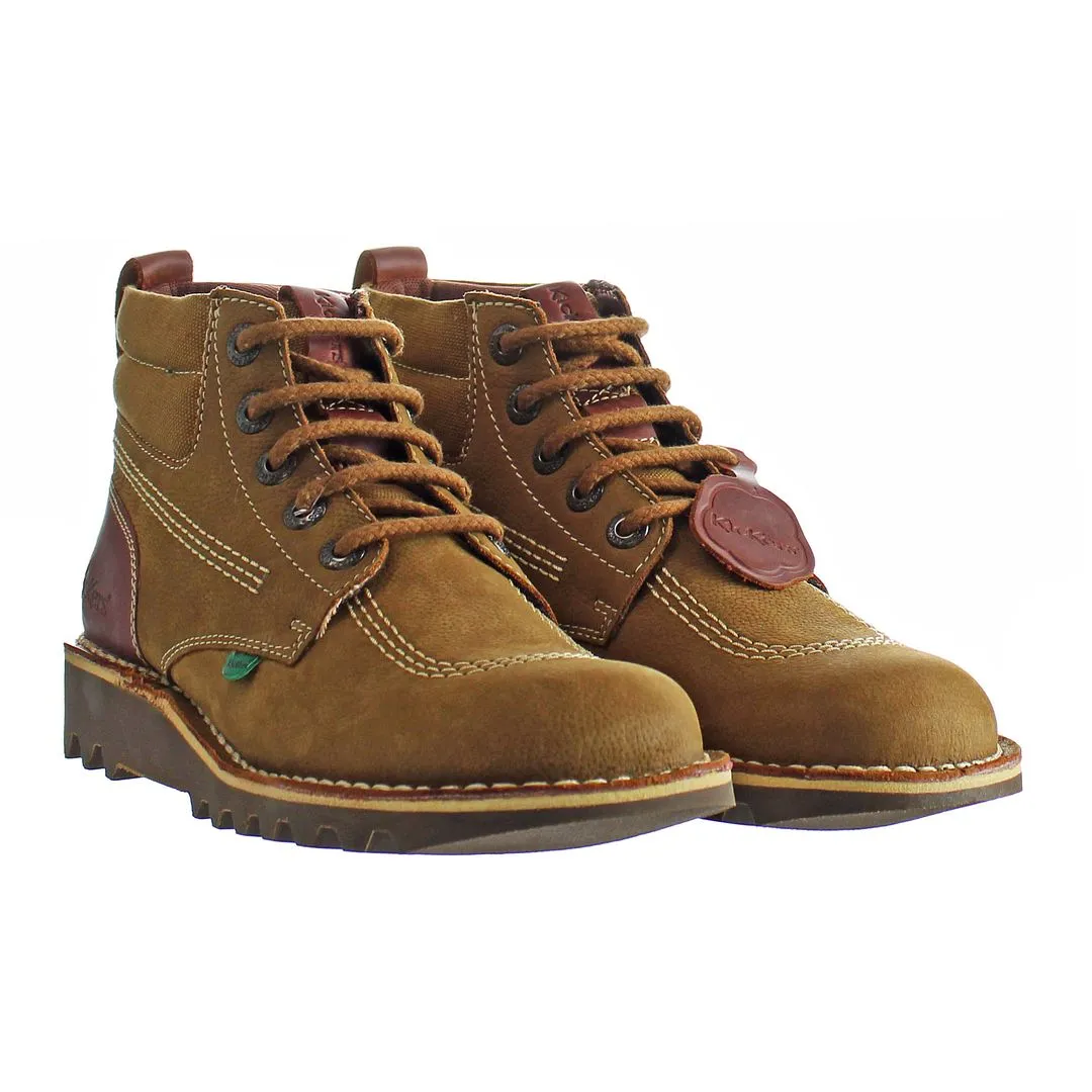 Kickers Kick Hi Mash Up Mens Brown Boots