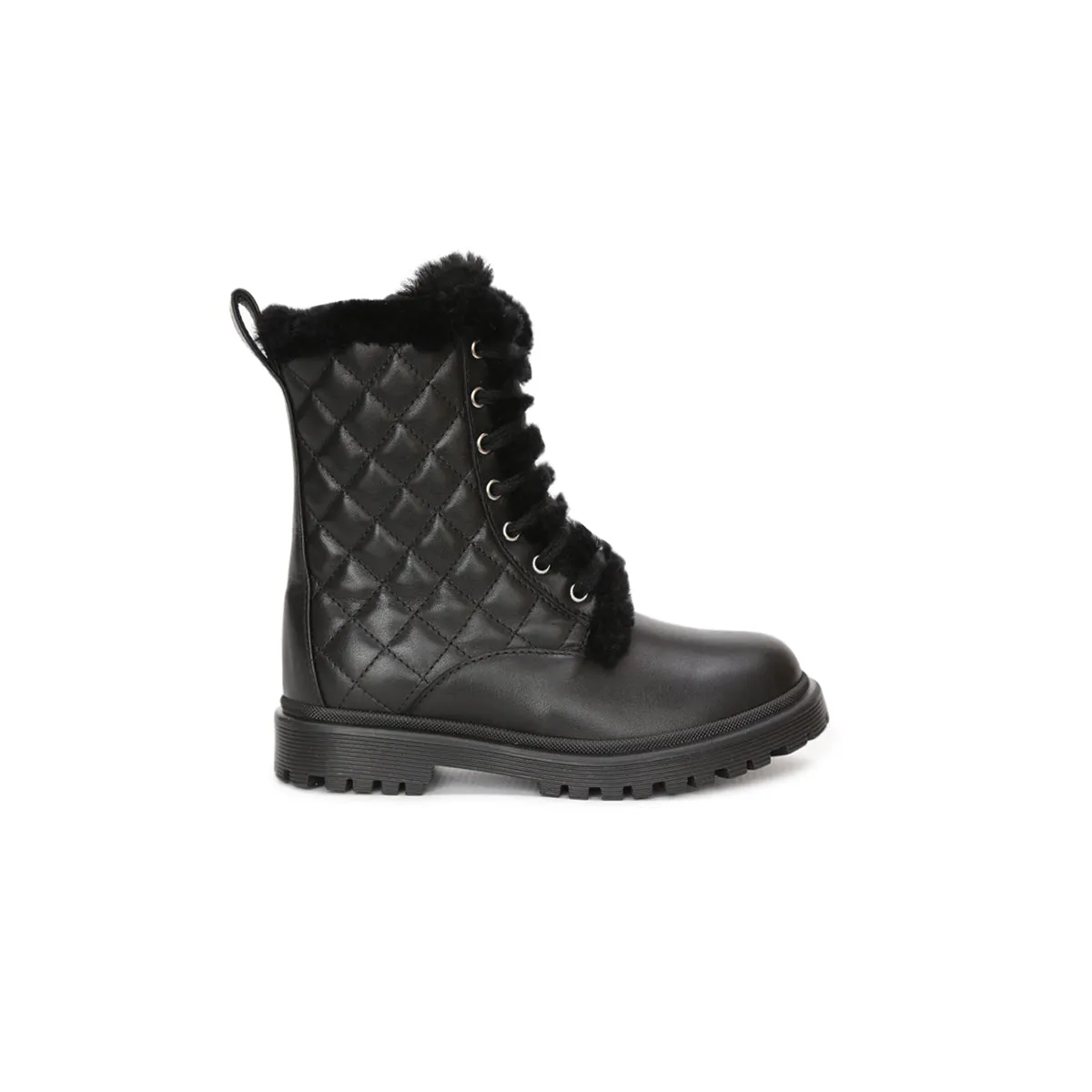 Lara Shearling Combat Boots