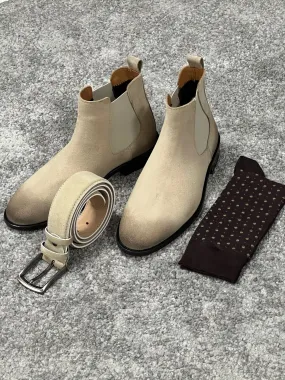 Leather Sole Suede Mink Boots