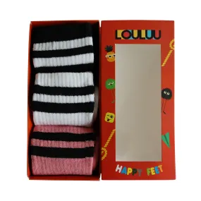 Louluu Women 2stripe Tennis Socks Box 5