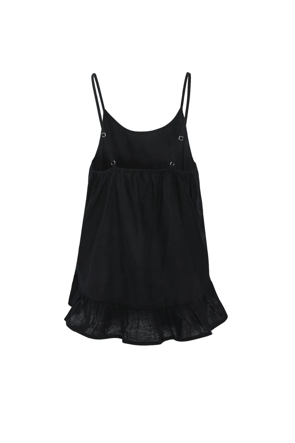 Lyla Black Linen Peplum Hem Cami