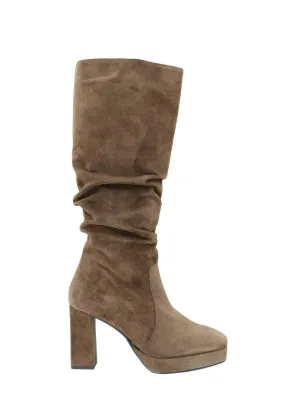 Marian Womens Tan Suede Slouchy Knee-High Boots - Stylish & Comfortable Fashion Footwear