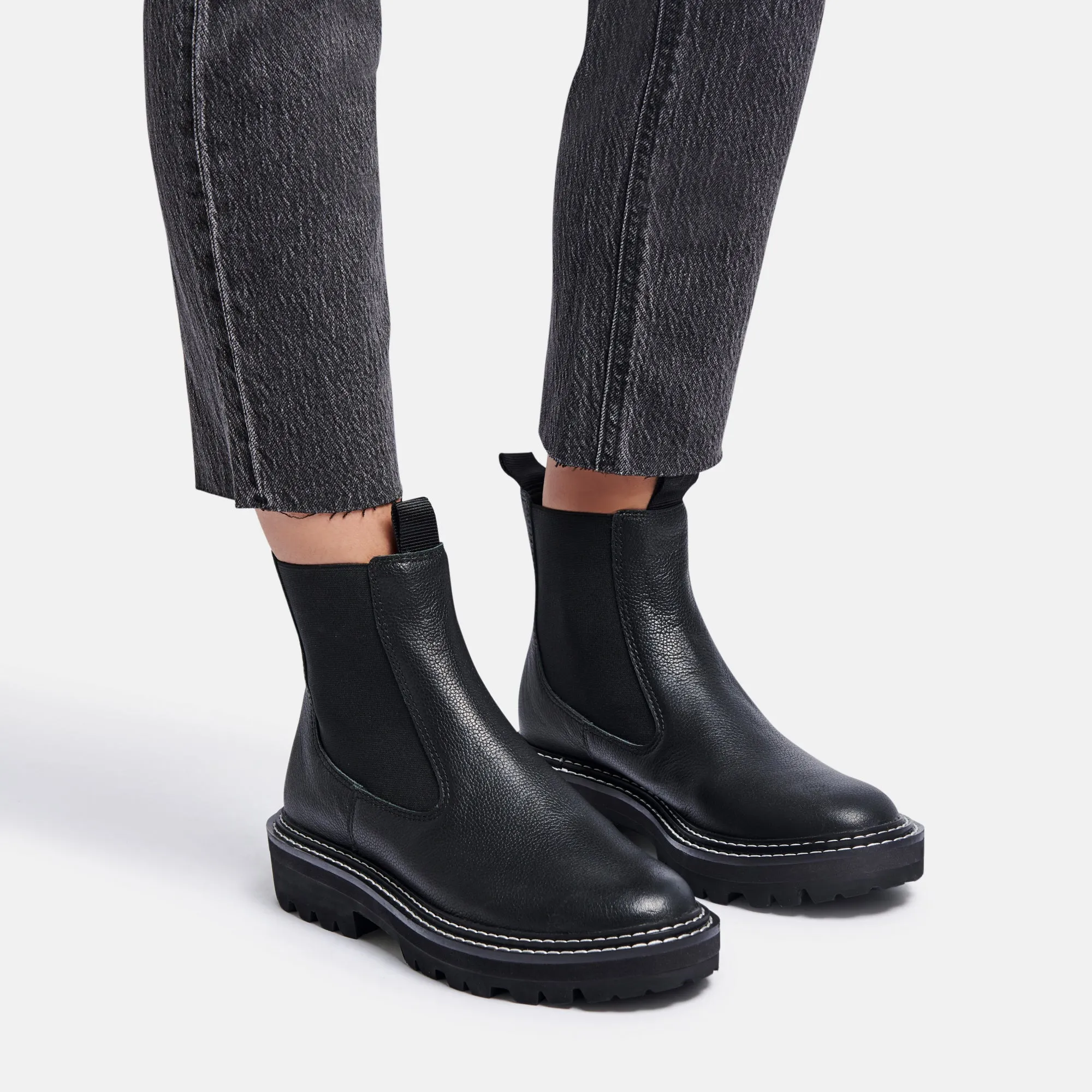 MOANA BOOTS BLACK LEATHER re:vita