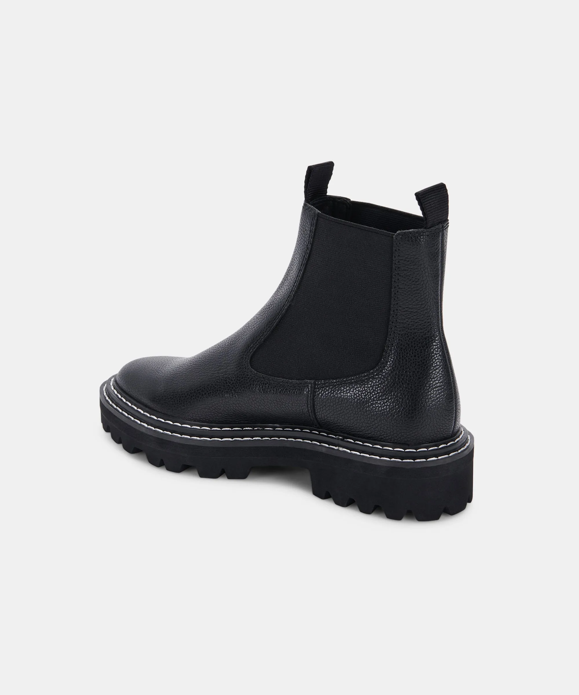 MOANA BOOTS BLACK LEATHER re:vita