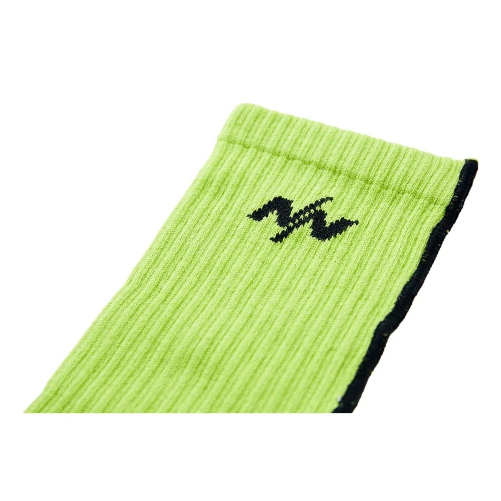 NINE POINT NINE ALL TERRAIN SOCK PACK BY NOZZLE QUIZ-FLUORESCEIN/BLK