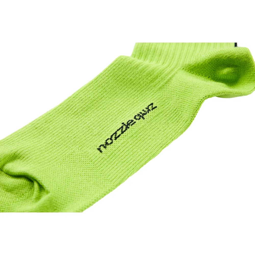 NINE POINT NINE ALL TERRAIN SOCK PACK BY NOZZLE QUIZ-FLUORESCEIN/BLK