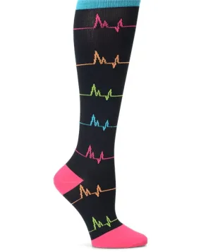 Premium NurseMates Compression Socks - EKG Design for Enhanced Circulation and Comfort