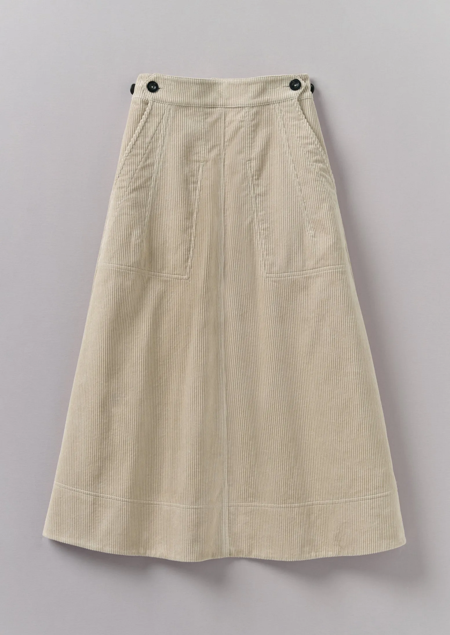 Organic Cord A Line Skirt | Moonstone