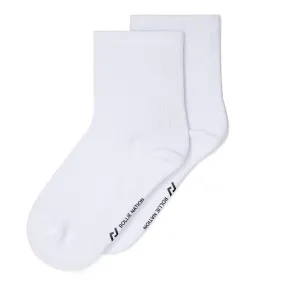 Rollie Nation Quarter Ribbed Socks White