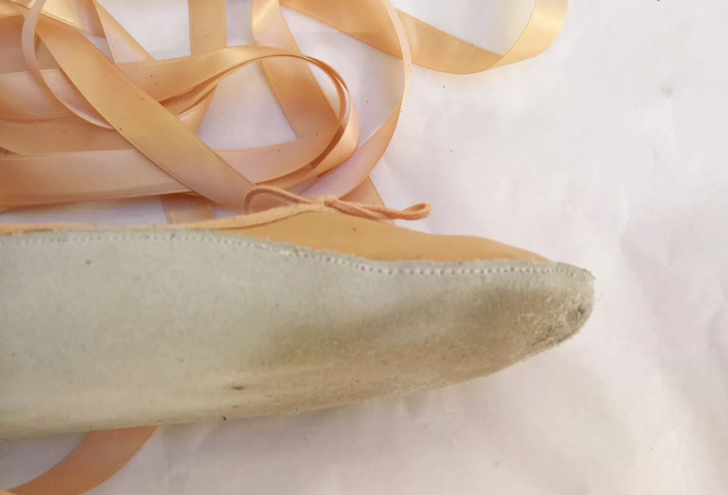 SAMPLE SALE - Nude Ballet style Tightrope shoes w/ribbons UK 6.5