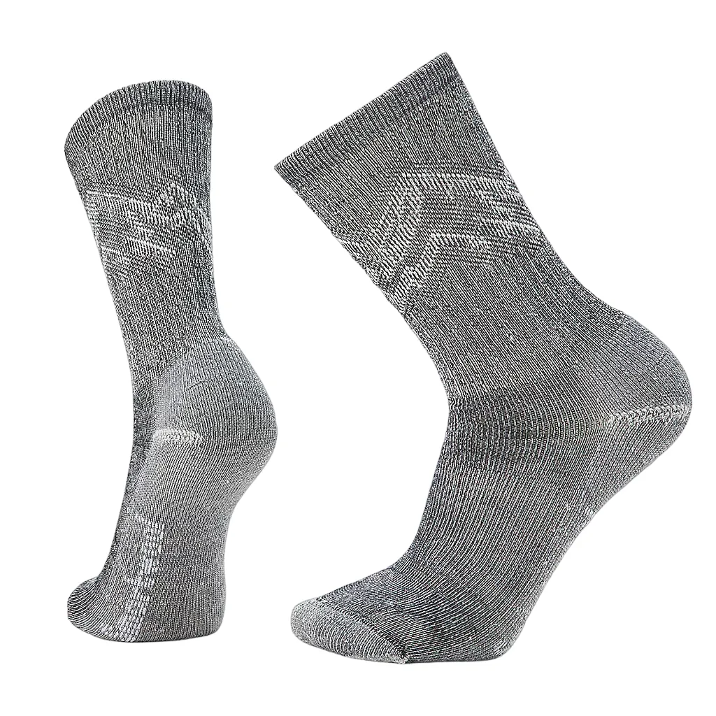 Smartwool Men's Hike Classic Edition Light Cushion Mountain Pattern Crew Socks