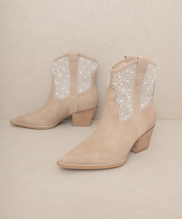 Studded Cannes - Pearl Studded Western Boots