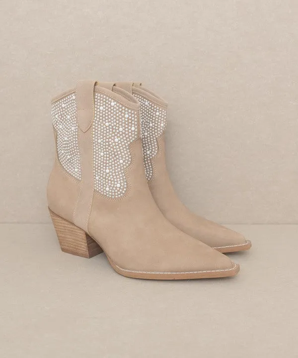 Studded Cannes - Pearl Studded Western Boots