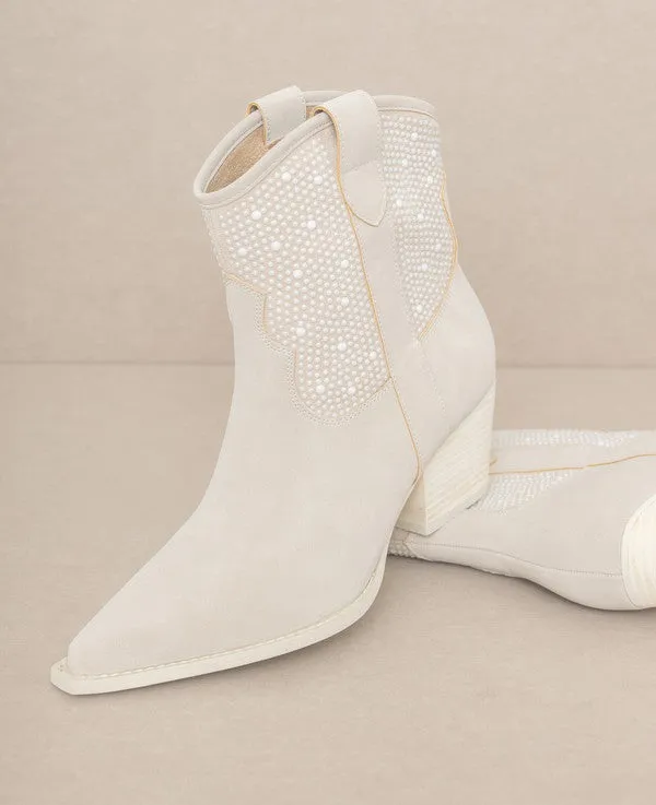 Studded Cannes - Pearl Studded Western Boots