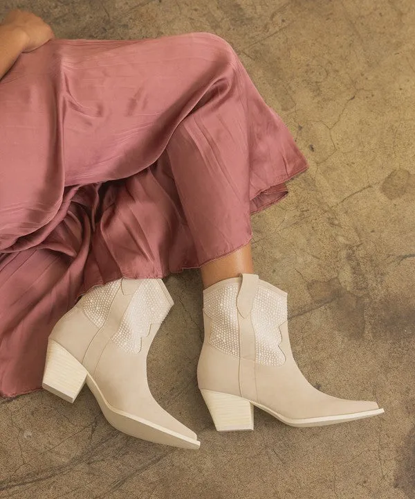 Studded Cannes - Pearl Studded Western Boots